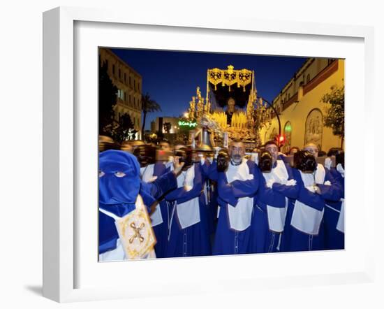 Religious Float During Semana Santa, (Holy Week) Celebrations, Malaga, Andalucia, Spain-Gavin Hellier-Framed Photographic Print