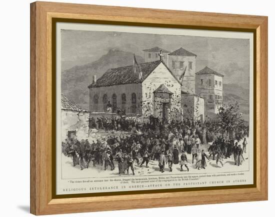 Religious Intolerance in Greece, Attack on the Protestant Church in Athens-null-Framed Premier Image Canvas