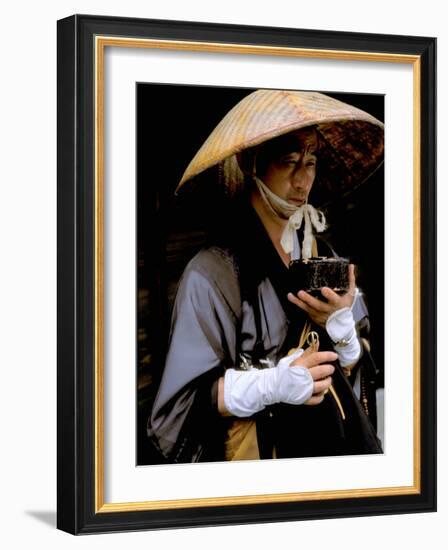 Religious Man Praying, Kyoto, Japan-Bill Bachmann-Framed Photographic Print