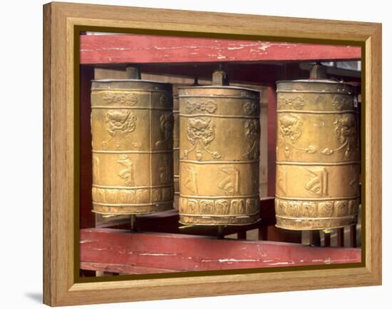 Religious Prayer Wheels, Ulaan Baatar, Mongolia-Bill Bachmann-Framed Premier Image Canvas