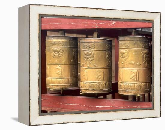 Religious Prayer Wheels, Ulaan Baatar, Mongolia-Bill Bachmann-Framed Premier Image Canvas