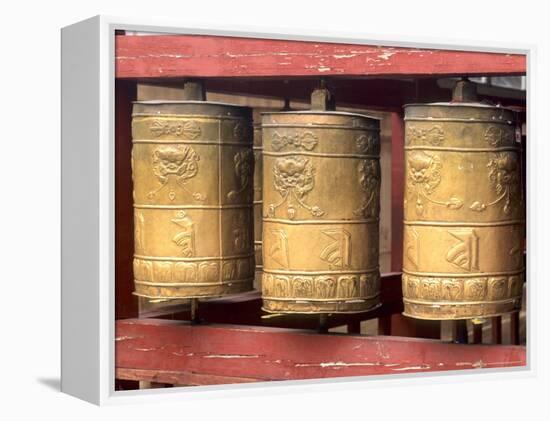 Religious Prayer Wheels, Ulaan Baatar, Mongolia-Bill Bachmann-Framed Premier Image Canvas