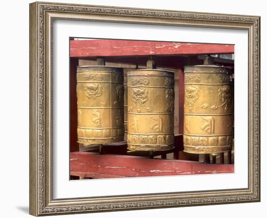 Religious Prayer Wheels, Ulaan Baatar, Mongolia-Bill Bachmann-Framed Photographic Print