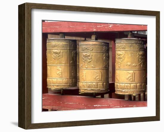 Religious Prayer Wheels, Ulaan Baatar, Mongolia-Bill Bachmann-Framed Photographic Print