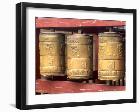 Religious Prayer Wheels, Ulaan Baatar, Mongolia-Bill Bachmann-Framed Photographic Print