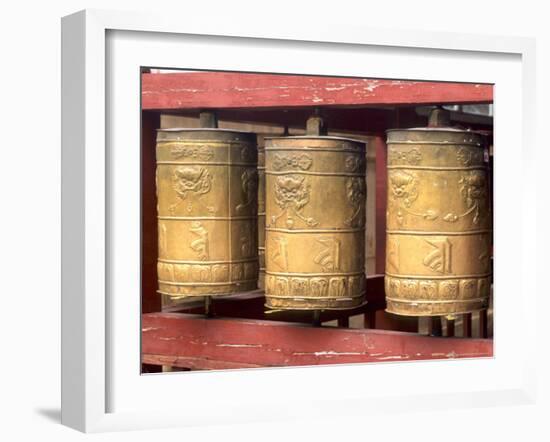 Religious Prayer Wheels, Ulaan Baatar, Mongolia-Bill Bachmann-Framed Photographic Print