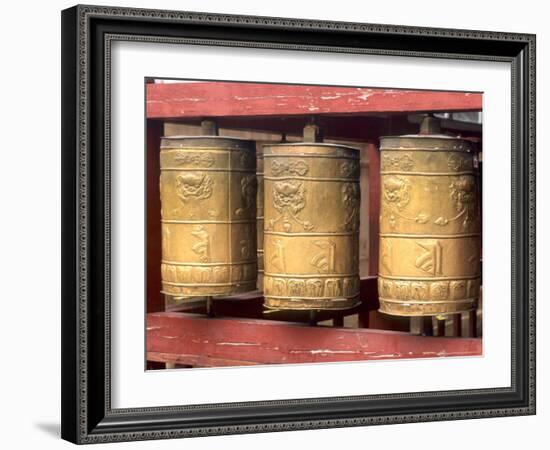 Religious Prayer Wheels, Ulaan Baatar, Mongolia-Bill Bachmann-Framed Photographic Print