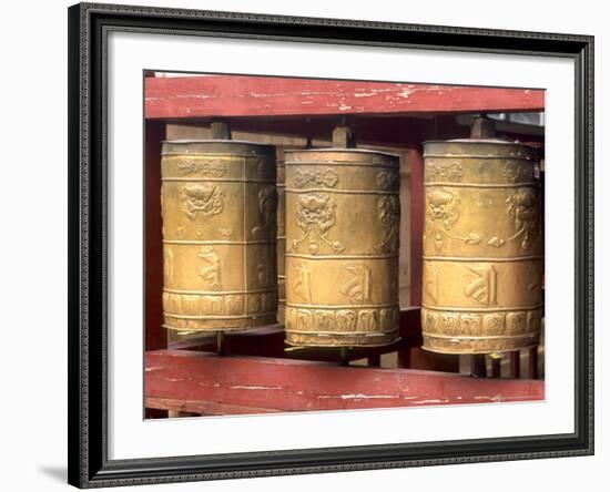 Religious Prayer Wheels, Ulaan Baatar, Mongolia-Bill Bachmann-Framed Photographic Print