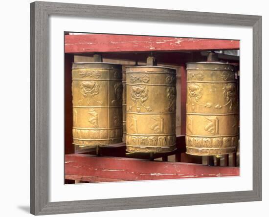 Religious Prayer Wheels, Ulaan Baatar, Mongolia-Bill Bachmann-Framed Photographic Print