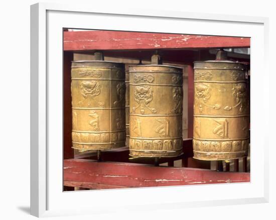 Religious Prayer Wheels, Ulaan Baatar, Mongolia-Bill Bachmann-Framed Photographic Print