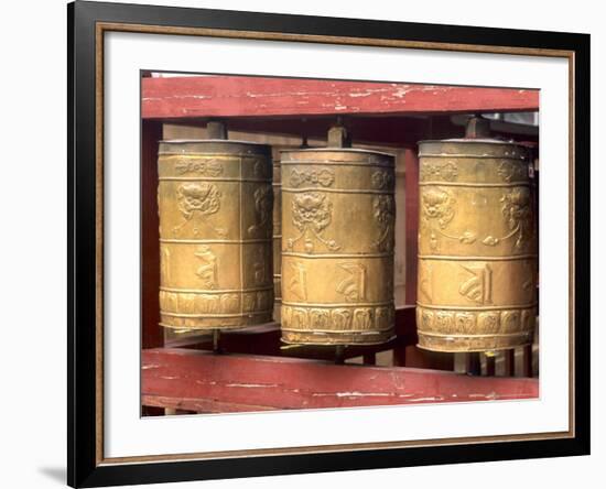 Religious Prayer Wheels, Ulaan Baatar, Mongolia-Bill Bachmann-Framed Photographic Print