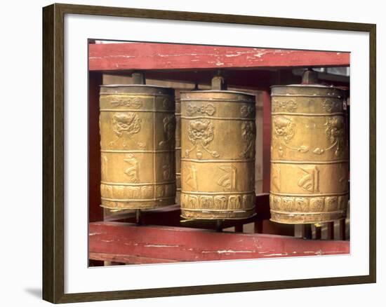 Religious Prayer Wheels, Ulaan Baatar, Mongolia-Bill Bachmann-Framed Photographic Print