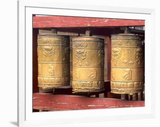 Religious Prayer Wheels, Ulaan Baatar, Mongolia-Bill Bachmann-Framed Photographic Print