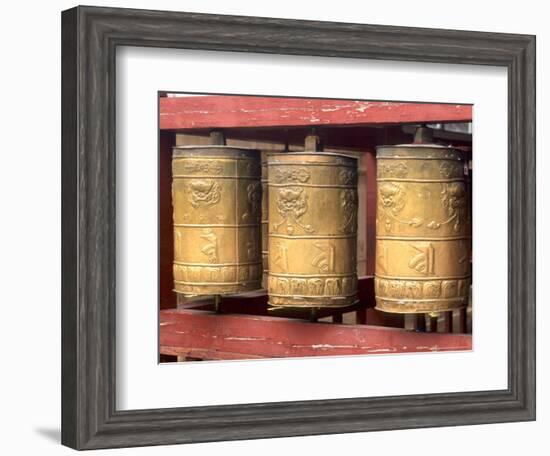 Religious Prayer Wheels, Ulaan Baatar, Mongolia-Bill Bachmann-Framed Photographic Print