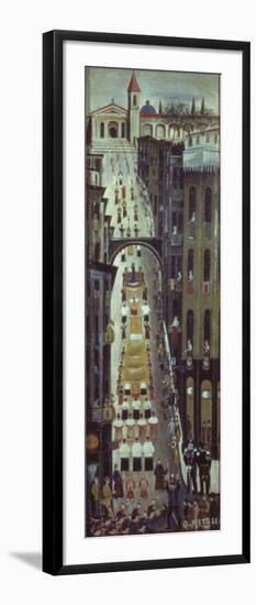 Religious Procession Returns-Orneore Metelli-Framed Art Print