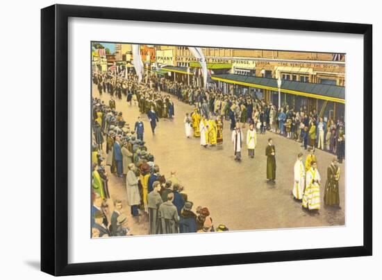 Religious Procession, Tarpon Ssprings, Florida-null-Framed Art Print