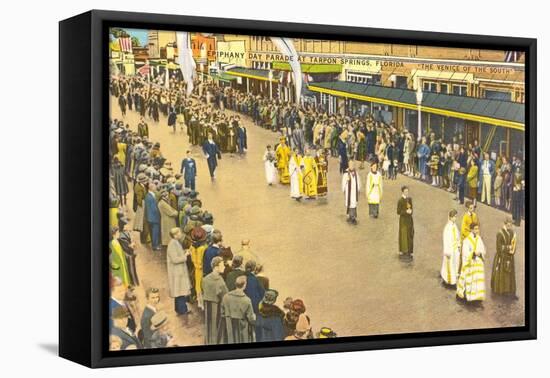 Religious Procession, Tarpon Ssprings, Florida-null-Framed Stretched Canvas