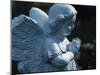 Religious Stone Carving of Angel-null-Mounted Photographic Print