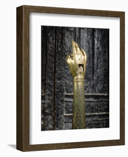 Reliquary of the hand of St John the Baptist, possibly Byzantine-Werner Forman-Framed Photographic Print