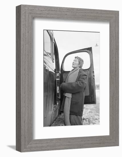 Relocation good-byes  Manzanar Relocation Center, 1943-Ansel Adams-Framed Photographic Print