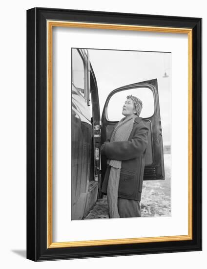 Relocation good-byes  Manzanar Relocation Center, 1943-Ansel Adams-Framed Photographic Print