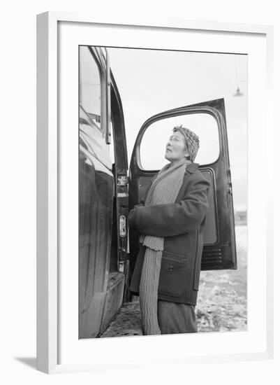 Relocation good-byes  Manzanar Relocation Center, 1943-Ansel Adams-Framed Photographic Print