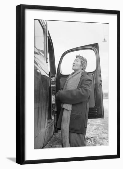 Relocation good-byes  Manzanar Relocation Center, 1943-Ansel Adams-Framed Photographic Print