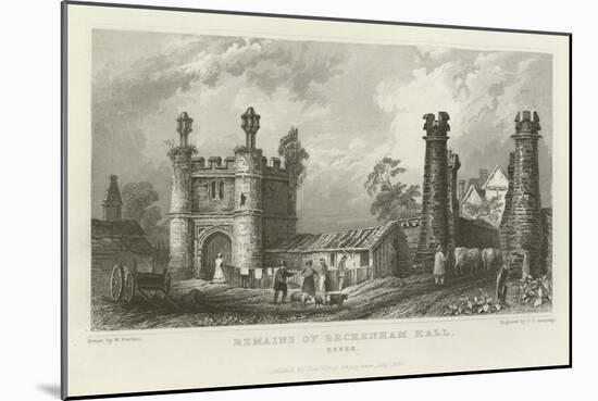 Remains of Beckenham Hall, Essex-William Henry Bartlett-Mounted Giclee Print