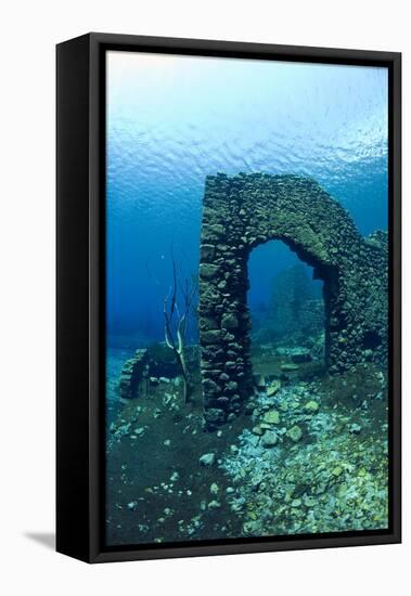 Remains of Submerged Mill, Lago Di Capo D'Acqua, Capestrano, Aquila, Abruzzo, Italy, May 2006-Franco Banfi-Framed Premier Image Canvas