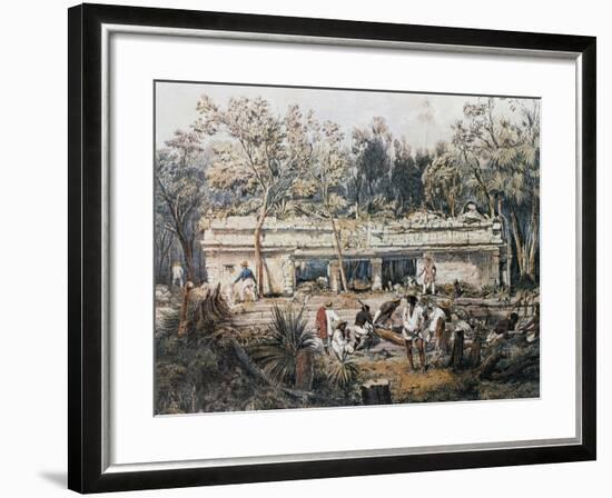 Remains of Temple of Tulum-John Lloyd Stephens-Framed Giclee Print