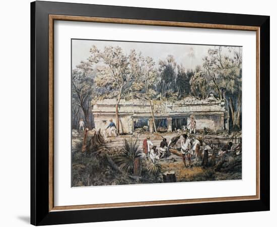 Remains of Temple of Tulum-John Lloyd Stephens-Framed Giclee Print