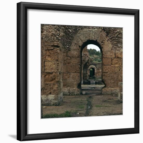 Remains of the baths of Antoninus Pius in Carthage, 2nd century. Artist: Unknown-Unknown-Framed Photographic Print