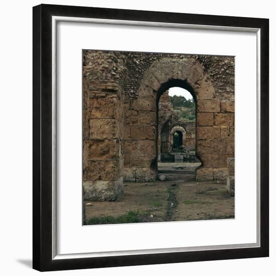 Remains of the baths of Antoninus Pius in Carthage, 2nd century. Artist: Unknown-Unknown-Framed Photographic Print