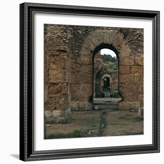 Remains of the baths of Antoninus Pius in Carthage, 2nd century. Artist: Unknown-Unknown-Framed Photographic Print