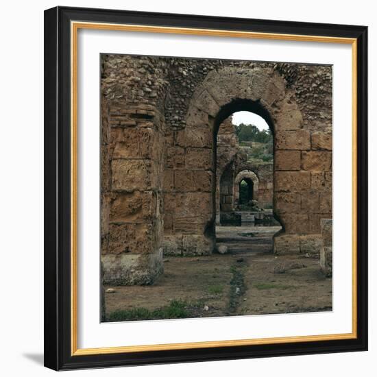 Remains of the baths of Antoninus Pius in Carthage, 2nd century. Artist: Unknown-Unknown-Framed Photographic Print