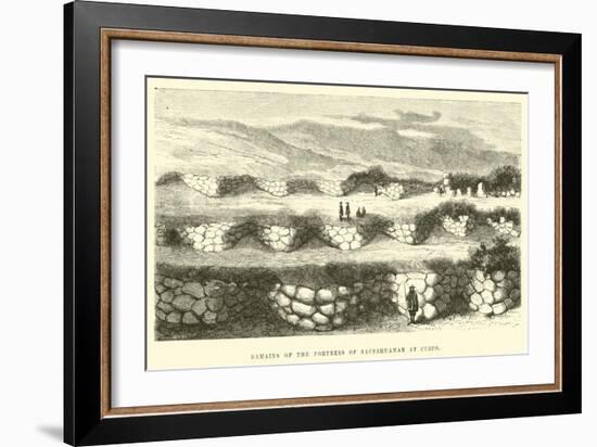 Remains of the Fortress of Sacsahuaman at Cuzco-Édouard Riou-Framed Giclee Print