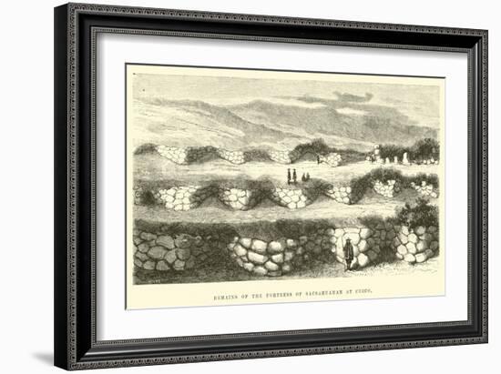 Remains of the Fortress of Sacsahuaman at Cuzco-Édouard Riou-Framed Giclee Print