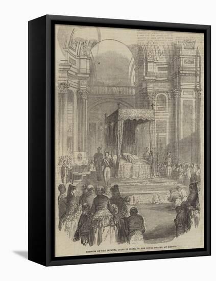 Remains of the Infanta Lying in State, in the Royal Chapel, at Madrid-null-Framed Premier Image Canvas