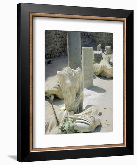 Remains of the Roman town of Caesarea, 1st century-Unknown-Framed Photographic Print