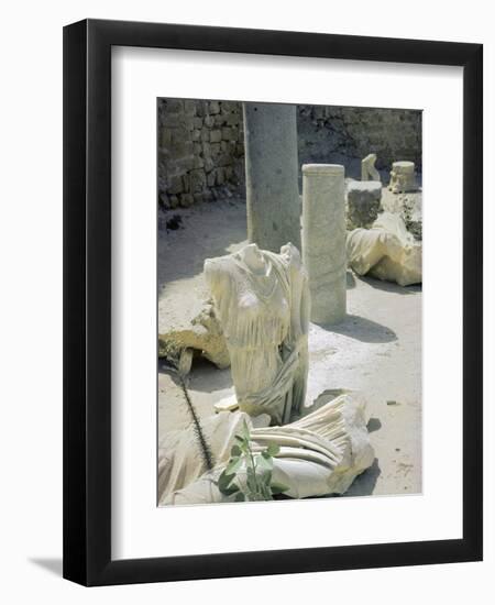 Remains of the Roman town of Caesarea, 1st century-Unknown-Framed Photographic Print