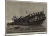 Remains of the Warspite Training-Ship at Low Tide-null-Mounted Giclee Print