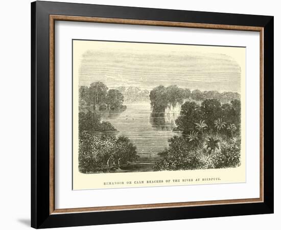 Remansos or Calm Reaches of the River at Huinpuyu-Édouard Riou-Framed Giclee Print