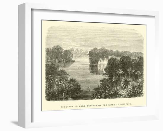 Remansos or Calm Reaches of the River at Huinpuyu-Édouard Riou-Framed Giclee Print