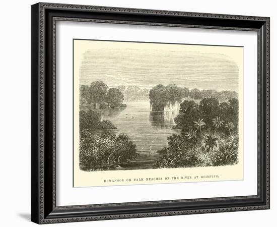 Remansos or Calm Reaches of the River at Huinpuyu-Édouard Riou-Framed Giclee Print