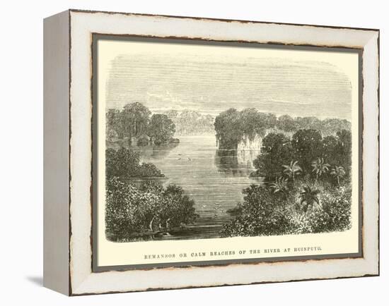 Remansos or Calm Reaches of the River at Huinpuyu-Édouard Riou-Framed Premier Image Canvas