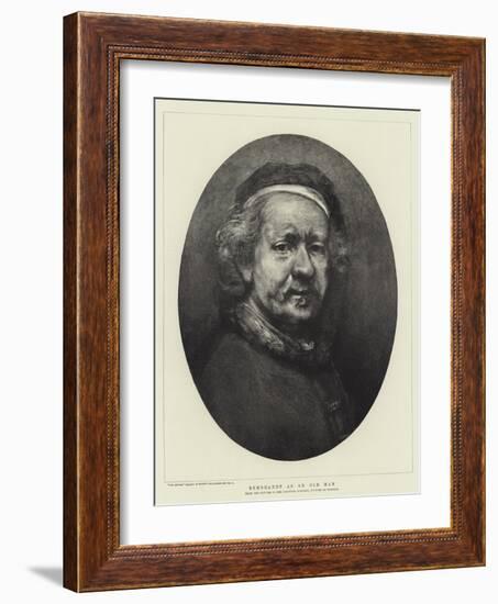 Rembrandt as an Old Man-Rembrandt van Rijn-Framed Giclee Print