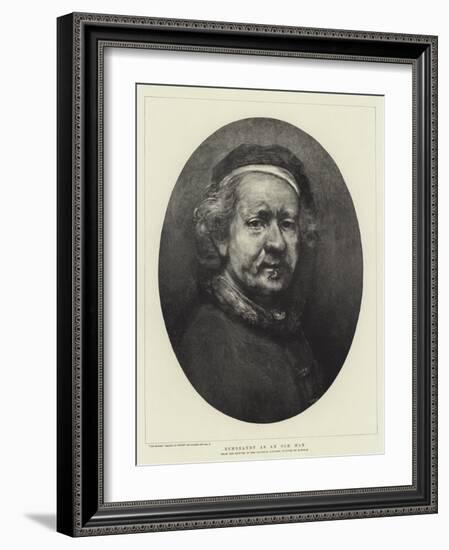 Rembrandt as an Old Man-Rembrandt van Rijn-Framed Giclee Print