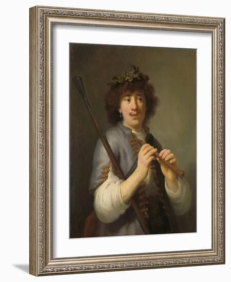 Rembrandt as Shepherd with Staff and Flute, 1636-Govaert Flinck-Framed Giclee Print