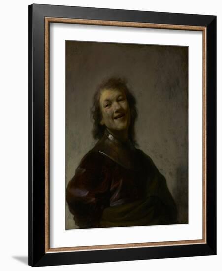 Rembrandt Laughing, C. 1628-Rembrandt van Rijn-Framed Giclee Print