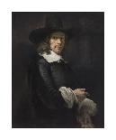 Portrait of a Lady with an Ostrich-Feather Fan-Rembrandt-Premium Giclee Print